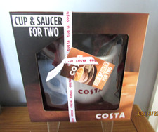 BOXED COSTA CUP AND SAUCER SET