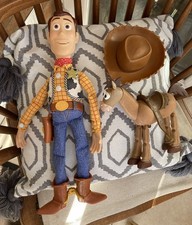 Disney Pixar Thinkway Toy Story Woody Talking Doll & Bullseyes Bundle