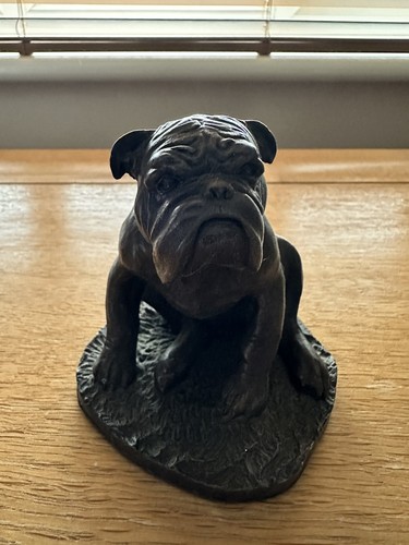 Antique sculpture bulldog - ,