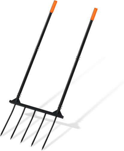 Ergonomic prong garden fork - 5-prong,
