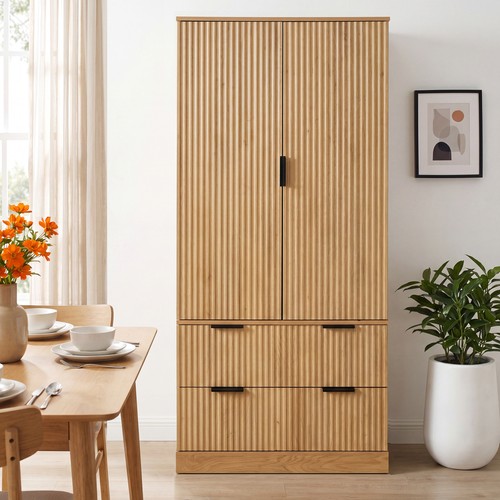 Inch modern fluted pantry - modern,