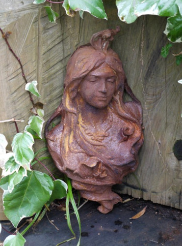 Rusty metal cast - rusty,