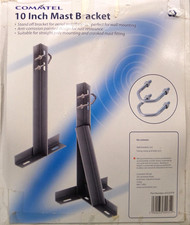 Commtel 10” Wall Mast Bracket Aerial Antenna Radio Satellite Fixing U Bolts Kit