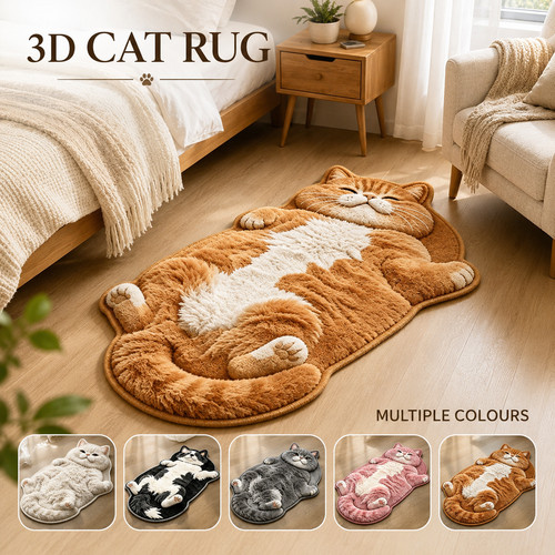 New cat shaped area rug - cat,