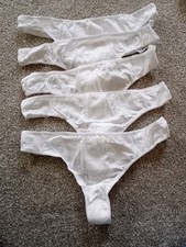 5 x Thongs White Size S