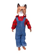 Fox Christmas Ornament Woodland Country Porcelain Fabric Fox Hunting Equestrian