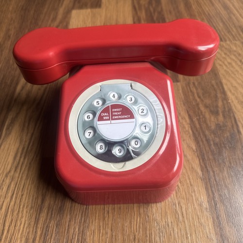 Retro red telephone biscuit - telephone,