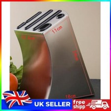 6 Slots Stainless Steel Knife Block Set Knives Organizer Holder Storage Rack New