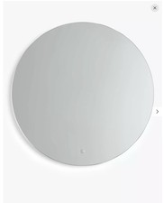 John Lewis Halo Wall Mounted Illuminated Bathroom Mirror, Large, Round, 80cm
