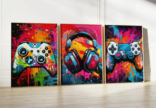 Gaming prints bedroom graffiti - prints,
