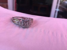 ladies dress ring faux diamond
