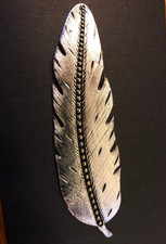 Feather Hat Pin Silver