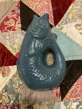 Teal / Green China Vase/ Jug No Chips Or Cracks