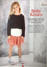 Stylecraft knitting pattern child's DK eyelash cropped long sleeve sweater