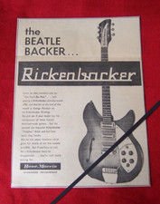 RICKENBACKER SLIM LINE 1996 GUITAR 1964 ORIGINAL VINTAGE MUSIC PRESS ADVERT