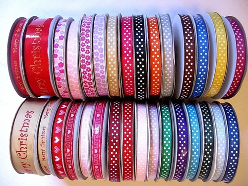 Patterned grosgrain ribbon - , in