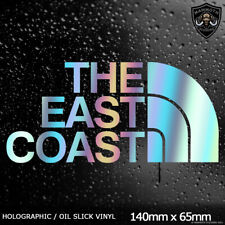 THE EAST COAST Sticker Oil Slick Foil Decal Vinyl Car Van Window Bumper T5 Surf