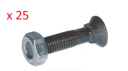 Plough bolt and nut m10x35 - bolt,