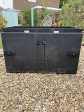 Animal transit quad Box - Spaniel Terrier Dog - Black Double Box