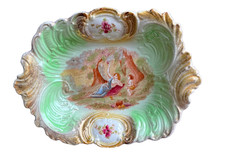 Antique Polychrome Dish 1862