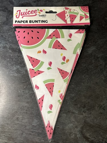 Watermelon paper bunting - 3m,