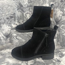 Skechers Tenley Black Memory Foam Ladies Boots Leather Suede UK 3 EU 36 /REF227