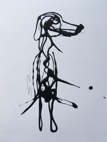 Original signed acrylic - , sketch