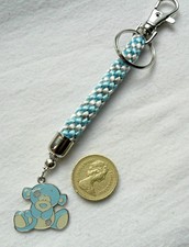 Bag charm, 'me-to-you'/'Blue