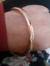Rose gold Antique vintage 9 Ct old Ladies  Bangle Bracelet Slave Bangle