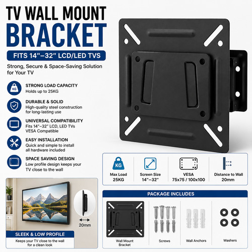 Flat fixed slim mount - tv, wall