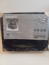 IKEA Kassett Design Jon Karlsson Black Storage Box 10x1/4 X 6 1/2 X 6