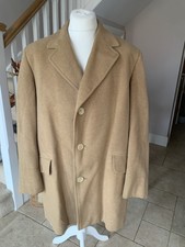 Vintage Aquascutum Men's Wool & Camel Hair Camel Coat Approx 50R"