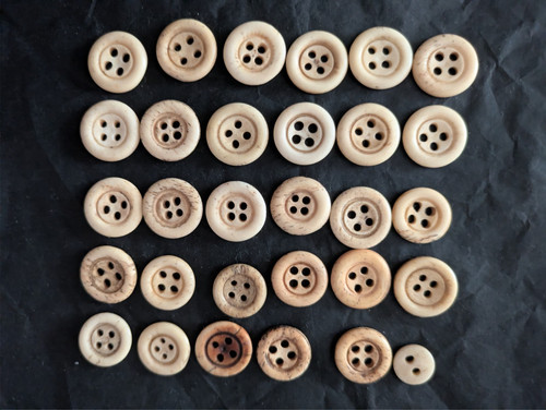 Antique cow bone buttons - antique,