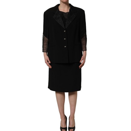 Martha ferri suit black beaded - suit,
