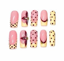 Yellow Press On Nails, Medium