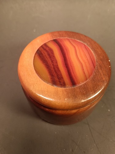 Brazilian agate inlay mahogany - agate,