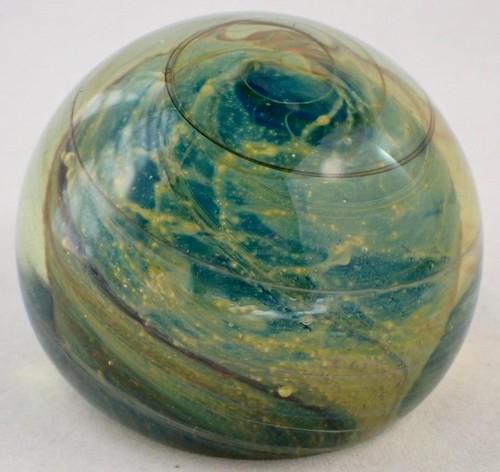 Mdina glass paperweight - mdina, malta