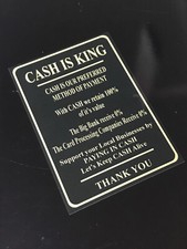 Cash Is King Sign Metal