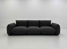 Black Velvet 3 Seater Sofa