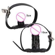 Black Pink Fancy Mouth Plug Wear Ball Gag Head Hood Dungeon Restraints Toy