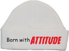 Born With Attitude Baby Beanie