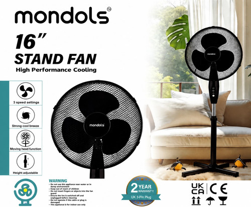 Stand fan 16inch high - 16inch,