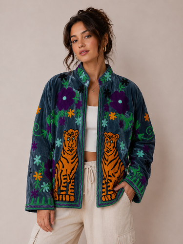 Woman velvet suzani - suzani, jacket