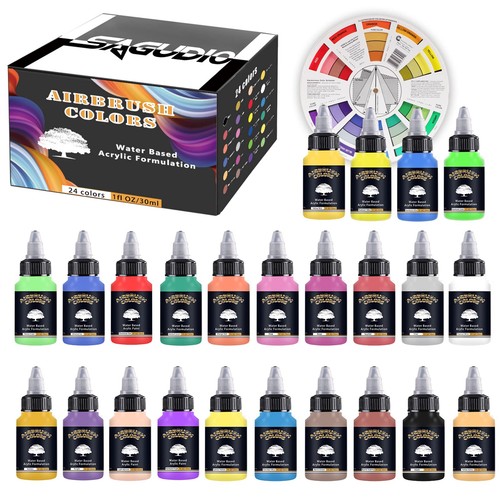 Airbrush acrylic paint set - acrylic, 24