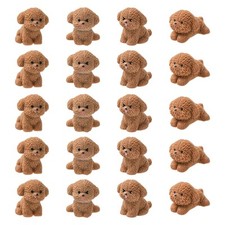 20pcs Mini Resin Poodle