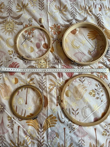 Several embroidery hoops - embroidery,