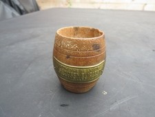 SMALL WOODEN BARREL MADE FROM THE TEAK OF HMS QUEEN ELIZABETH DARDANELLES 1915