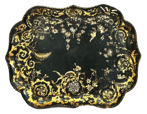Antique english black lacquer - black,