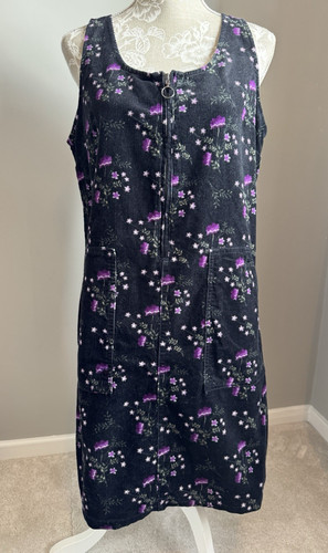 Black purple floral pattern - black/purple,