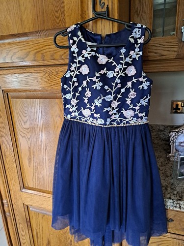 Girls cinderella navy dress - cinderella,